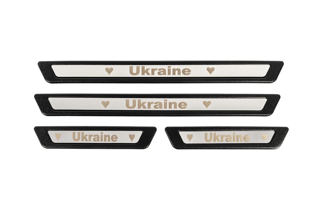 Накладки на пороги (Ukraine, 4 шт., нерж)