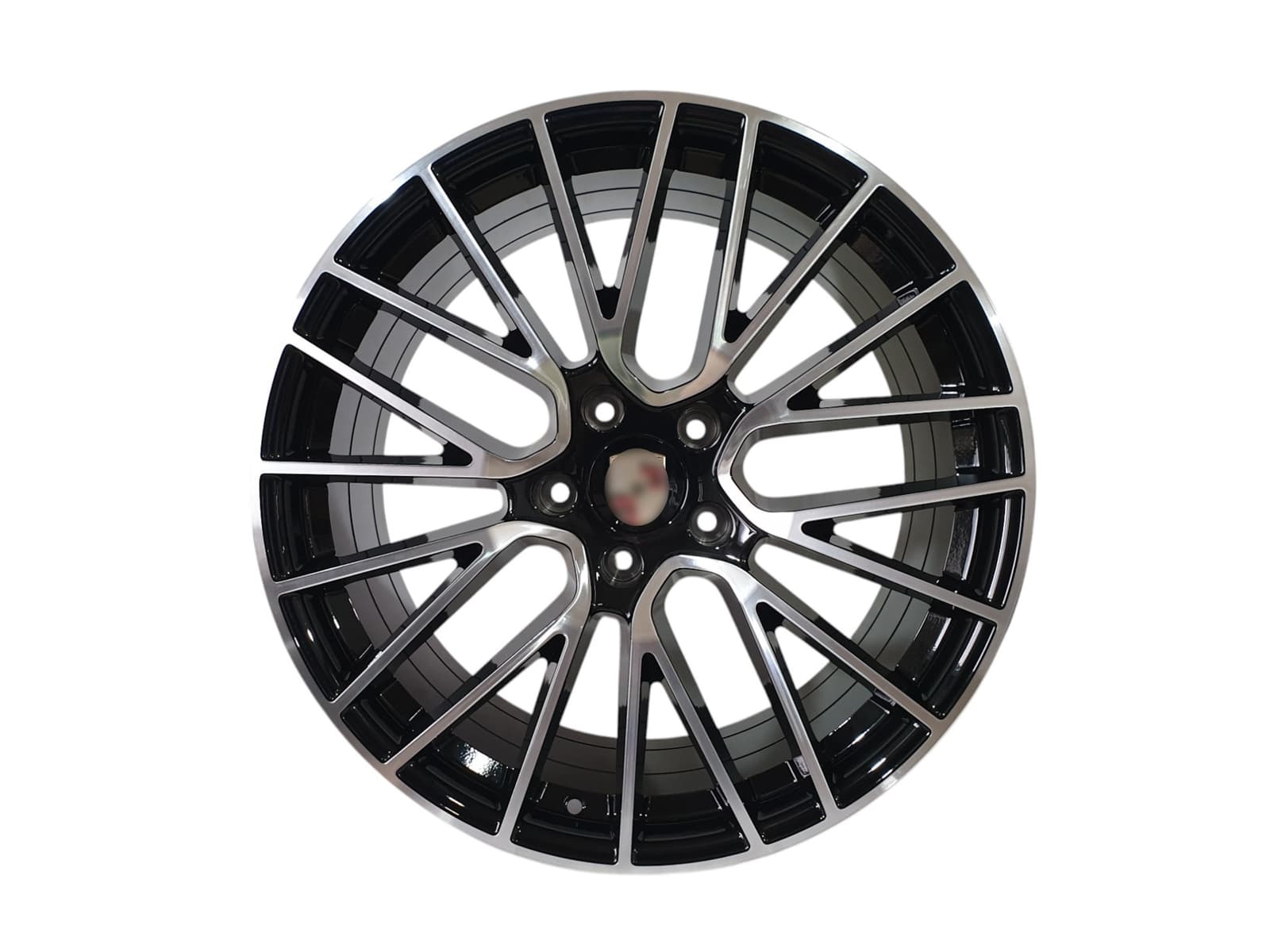 R20 Gloss Black + Chrome (різноширокі) Диски на Porsche Cayenne 958 2010-2014 року