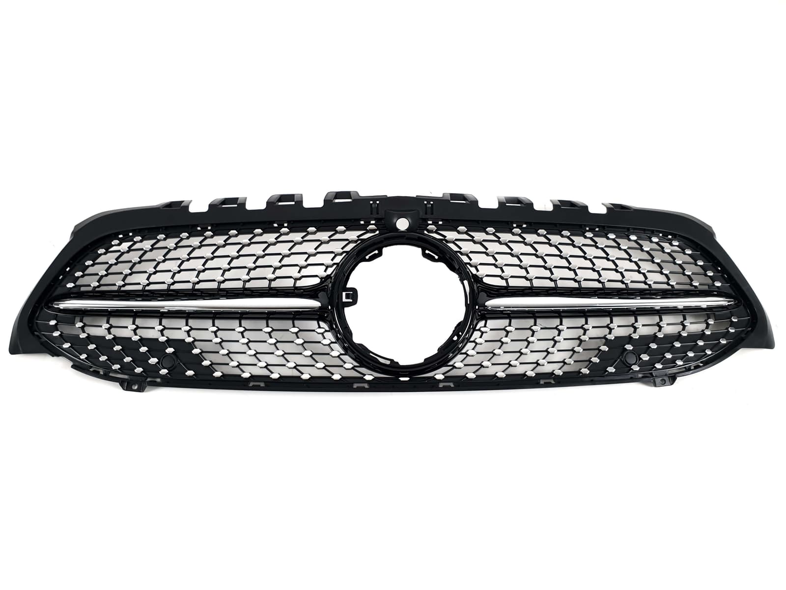 Решітка радіатора Black (з місцем під камеру) Diamond на Mercedes-Benz A-Class W177 2018-2022 року