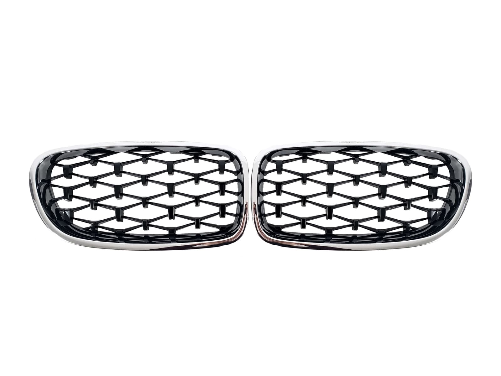 Ніздрі Diamond Black (хром рамка) на BMW 5 Series F10 / F11 2010-2017 року