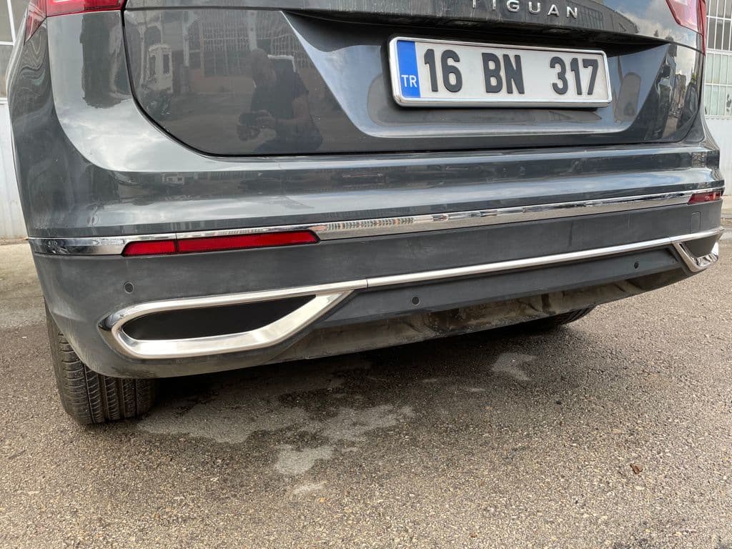 Накладки імітація вихлопних насадок 2020+ (3 шт, нерж) Carmos - Турецька сталь 4