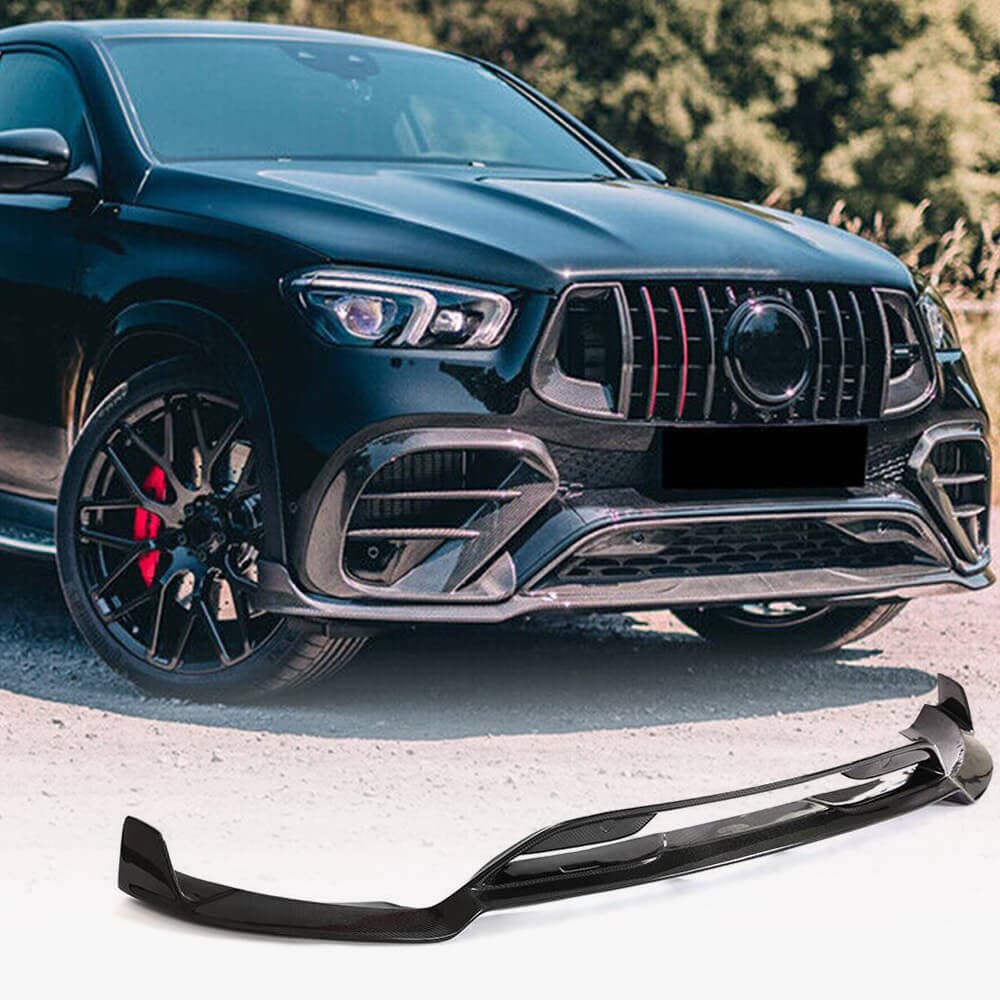 Накладки на передній бампер Lip (GLE63 AMG, Карбон)