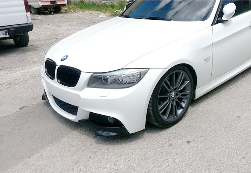 Передні Flap накладки (для E90 M-Sport 2008-2011, чорний глянець, 2 шт)