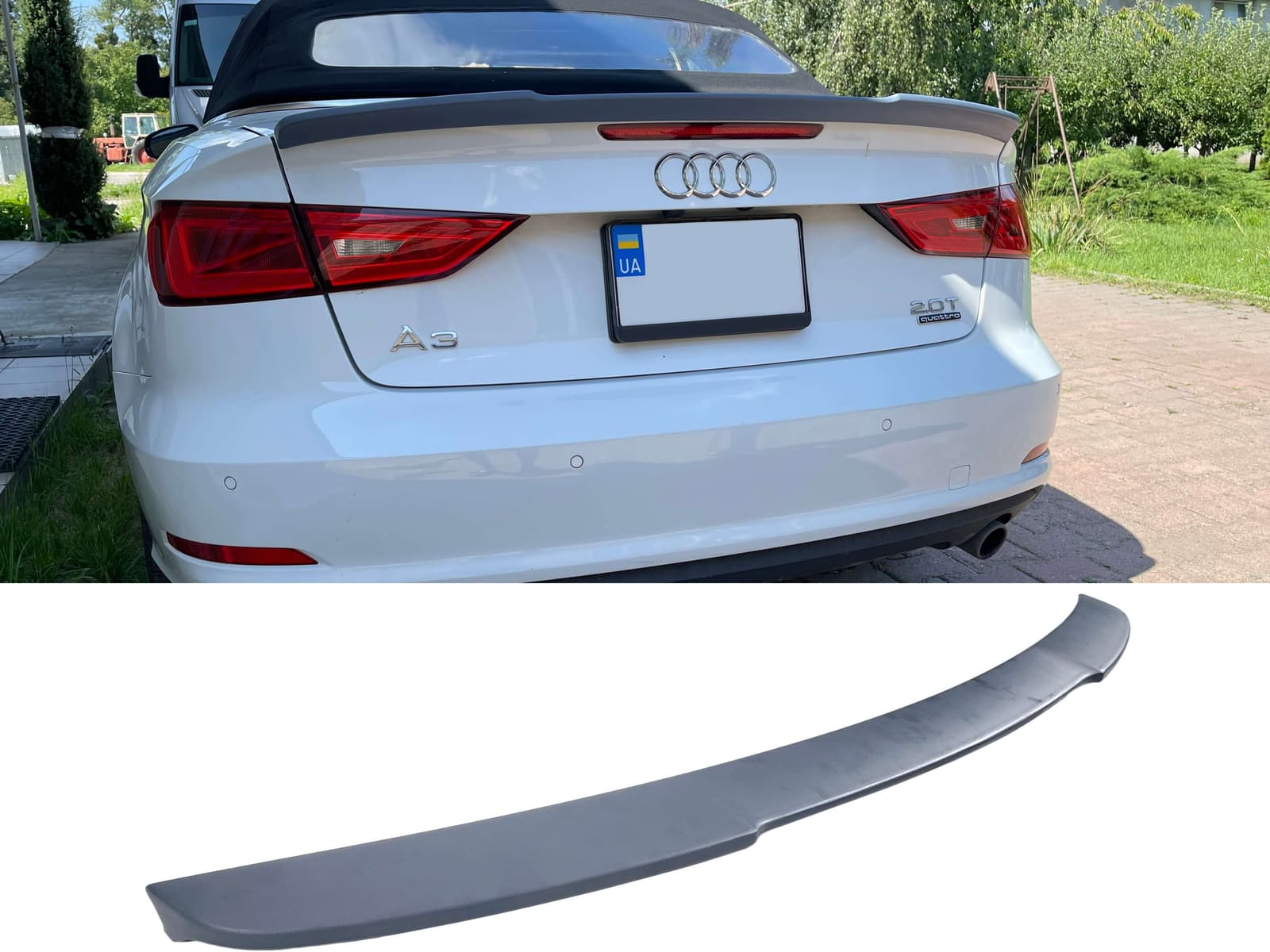Спойлер Під покрас (стиль RS3) на Audi A3 8V 2012-2016 року