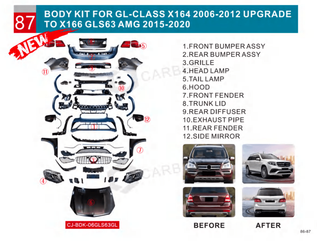 Комплект рестайлінгу в GLS X166 AMG 5