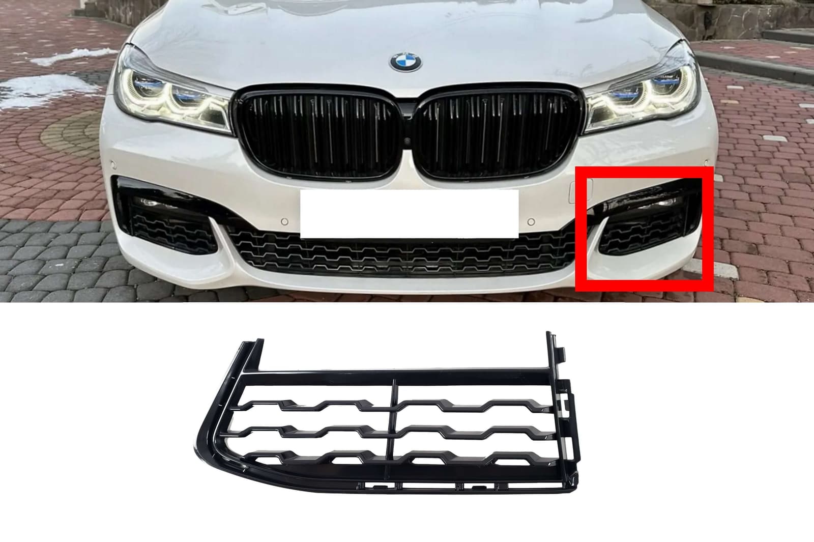 Решітки в бампер LH на BMW 7 Series G11 / G12 2015-2019 року