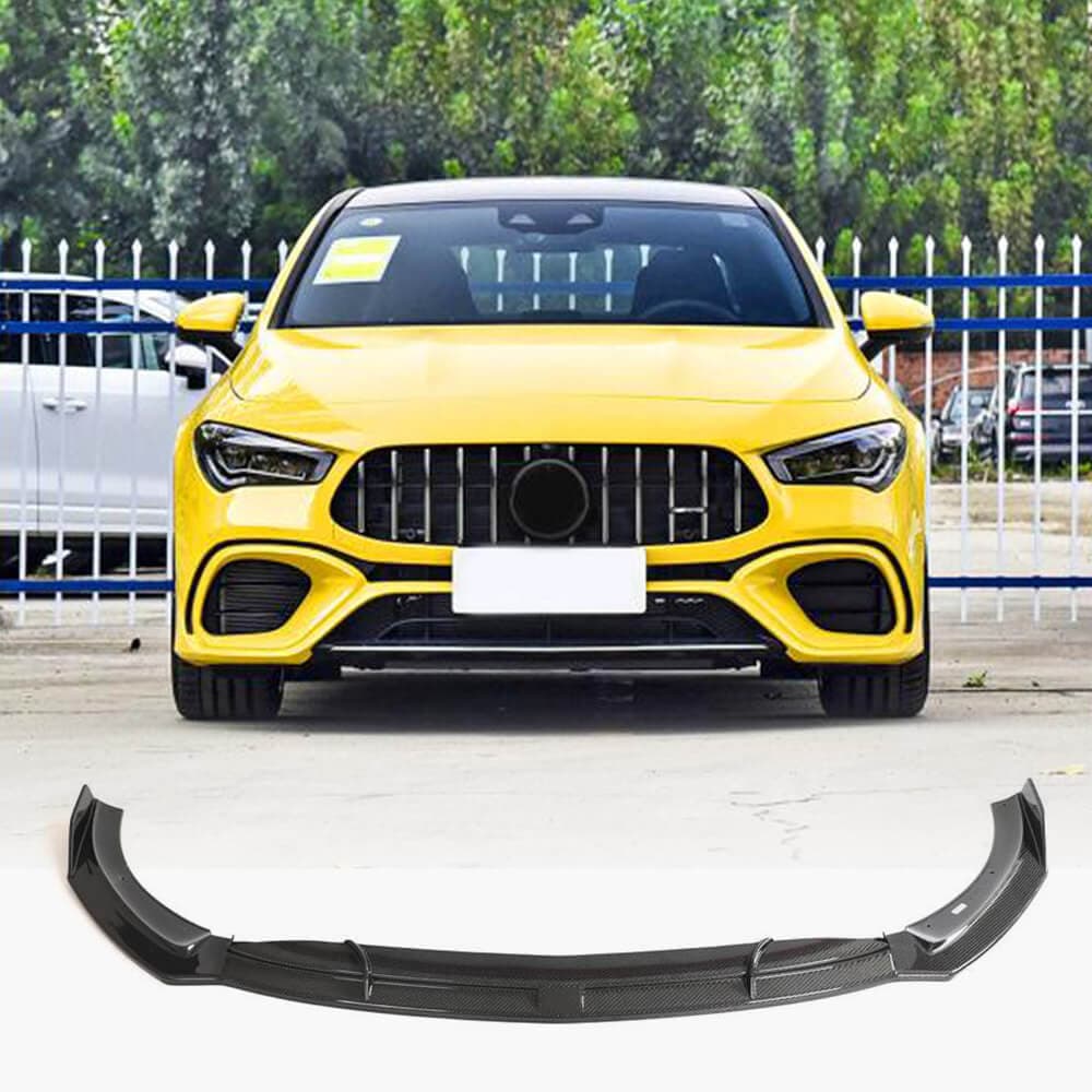 Накладка на передній бампер Lip (для CLA45 AMG SD, Карбон)