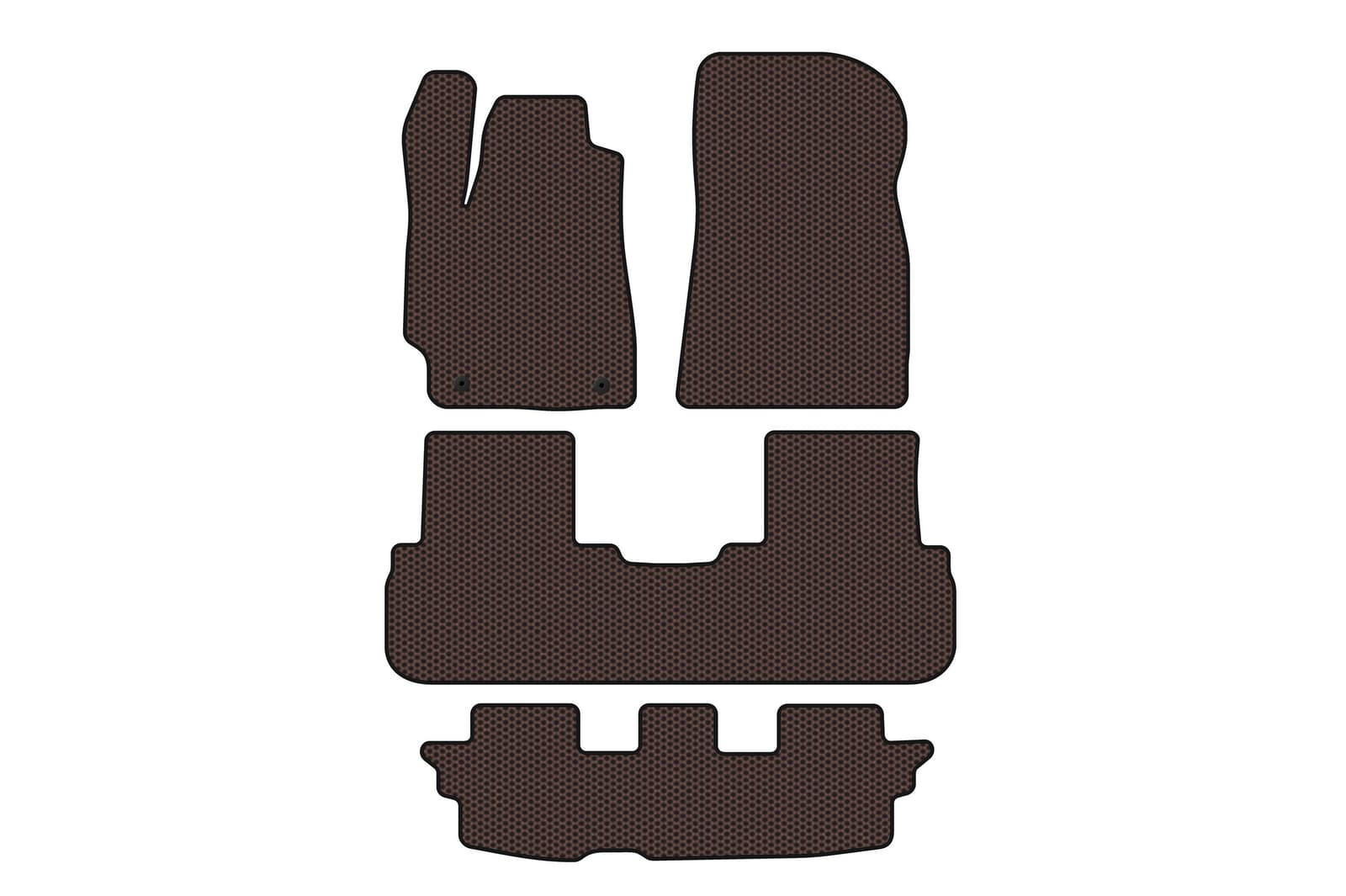 Гумові килимки Carsuit (2 ряди, коричневий)