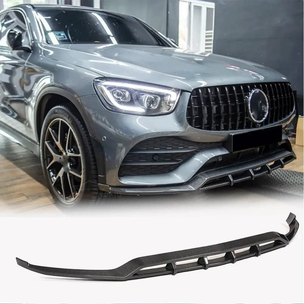 Накладка на передній бампер Lip (для AMG-Line 2020+, Карбон)
