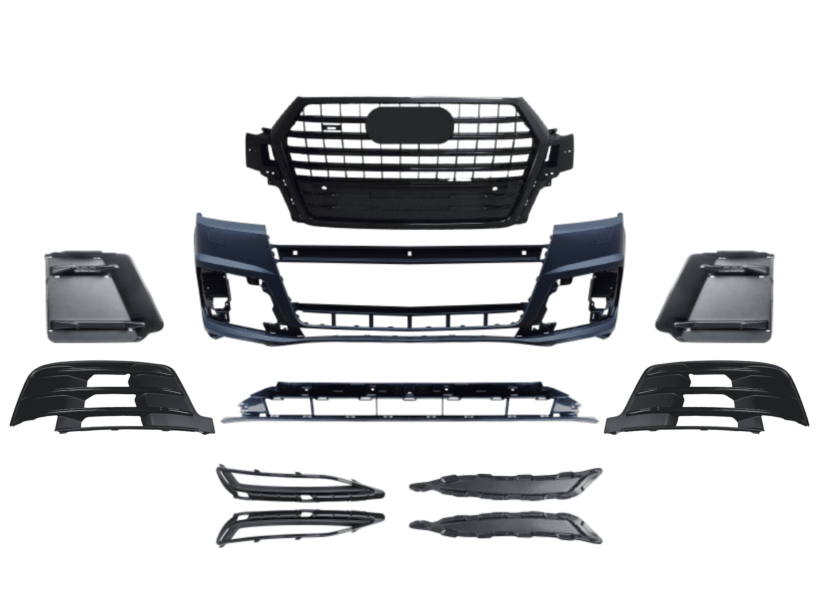 Бампер передній у зборі S-Line BLACK для Audi Q7 4M 2015-2019