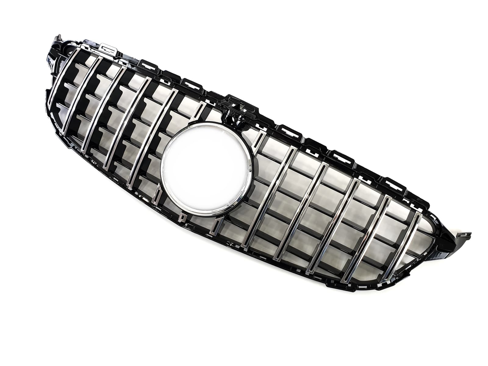 Решітка радіатора Chrome Black (з місцем під камеру) GT на Mercedes-Benz C-Class W205 2018-2021 року 3