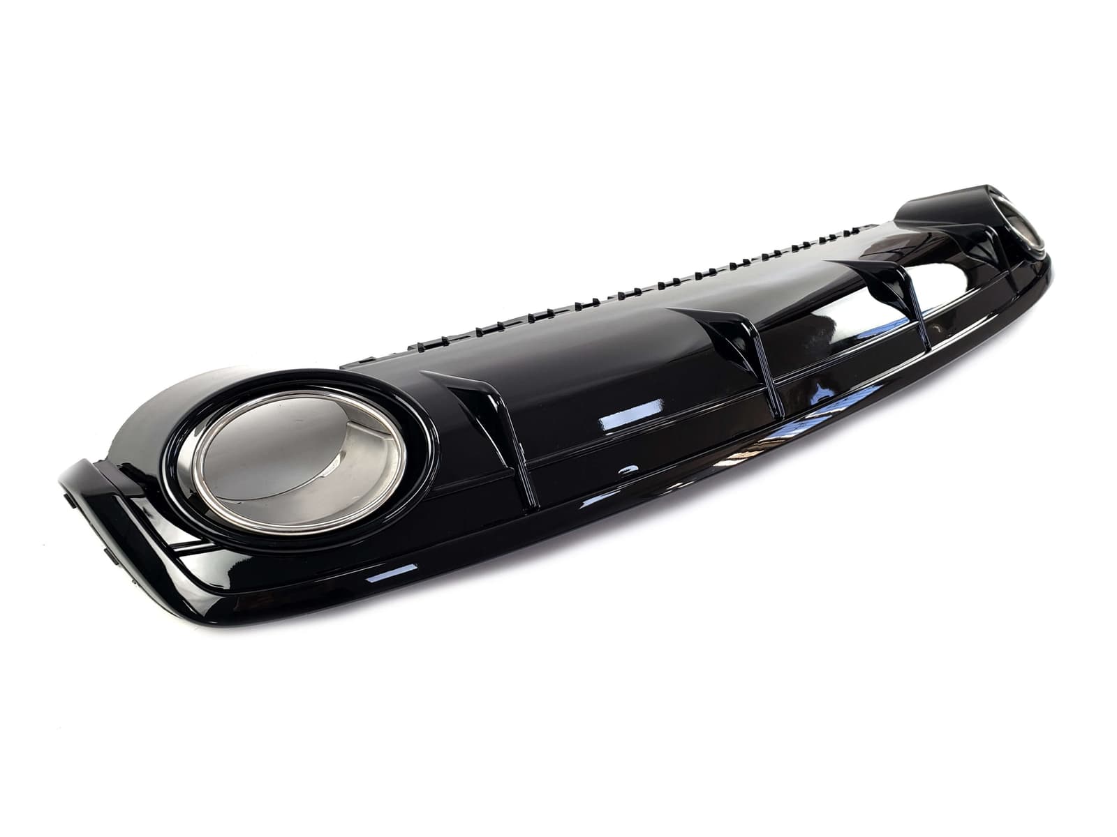 Дифузор (заднього бампера) Full Black / Chrome Pipe (в стилі RSQ7) на Audi Q7 4M 2015-2020 року 5