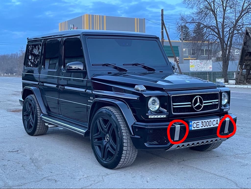 Вставки з нержавійка в бампер (2 шт, AMG) 2