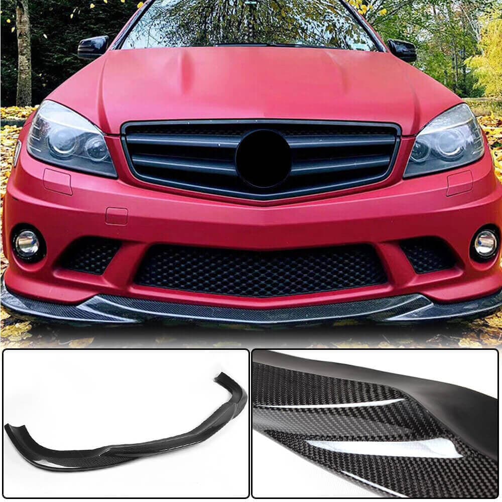 Накладка на передній бампер Lip V3 (для AMG 2008-2011, Карбон)