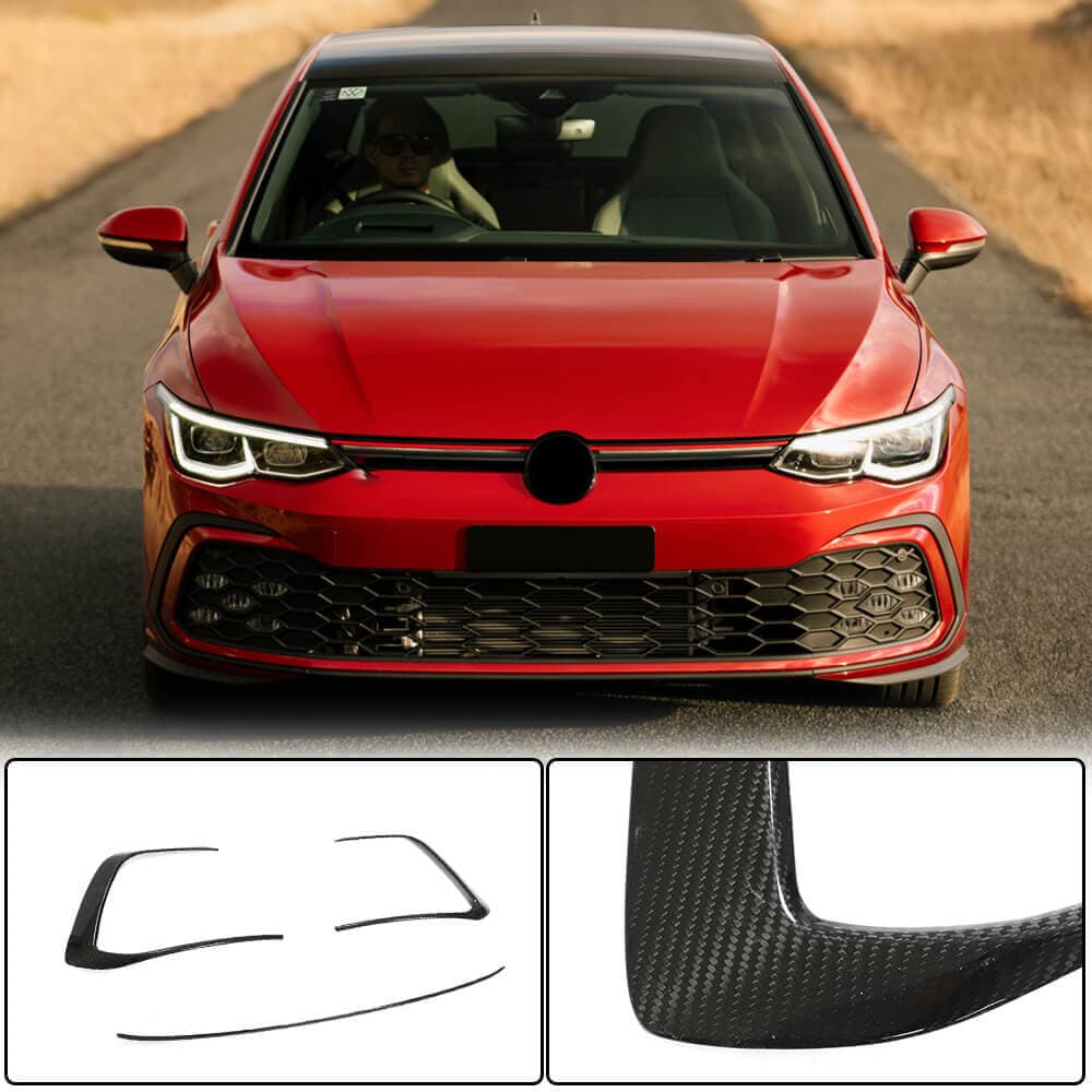 Накладки на передній бампер (для GTI HB, Сухий карбон)