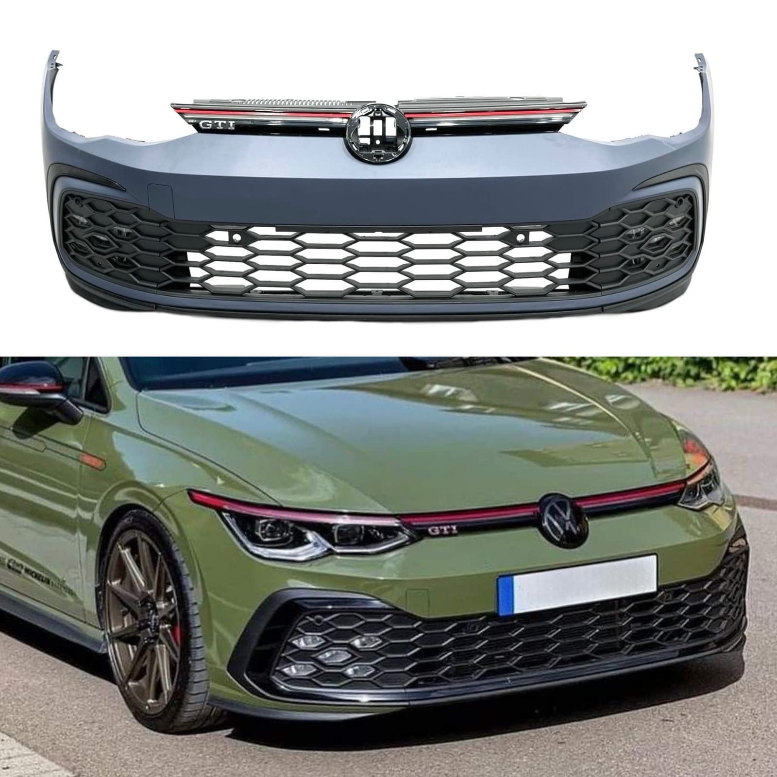 Передній бампер GTI Volkswagen Golf 8 2021-