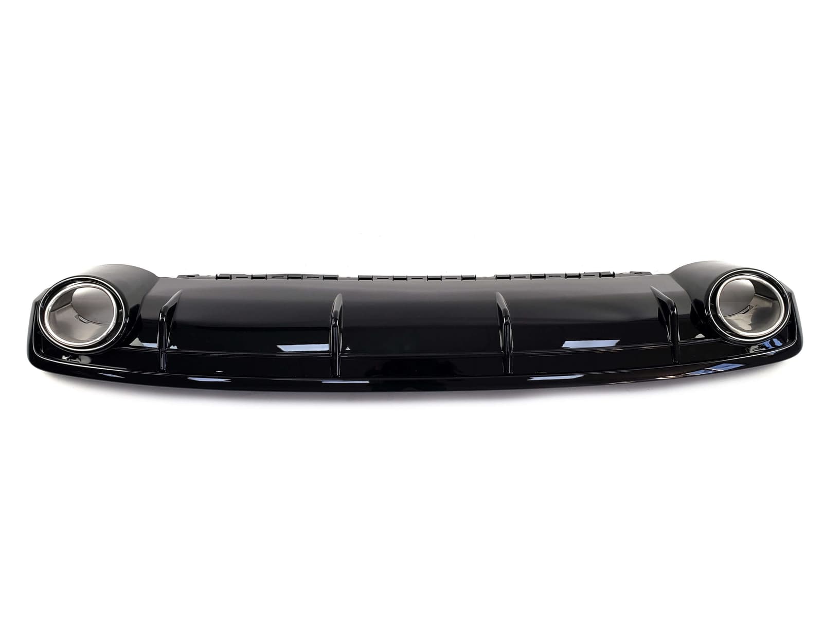 Дифузор (заднього бампера) Full Black / Chrome Pipe (в стилі RSQ7) на Audi Q7 4M 2015-2020 року