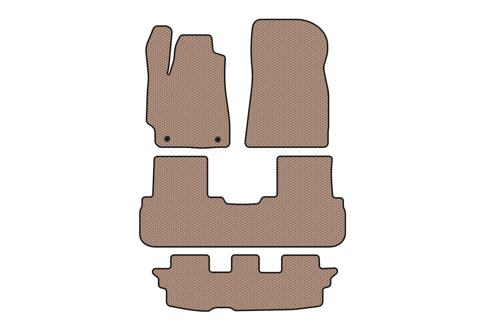 Гумові килимки Carsuit (2 ряди, бежевий)
