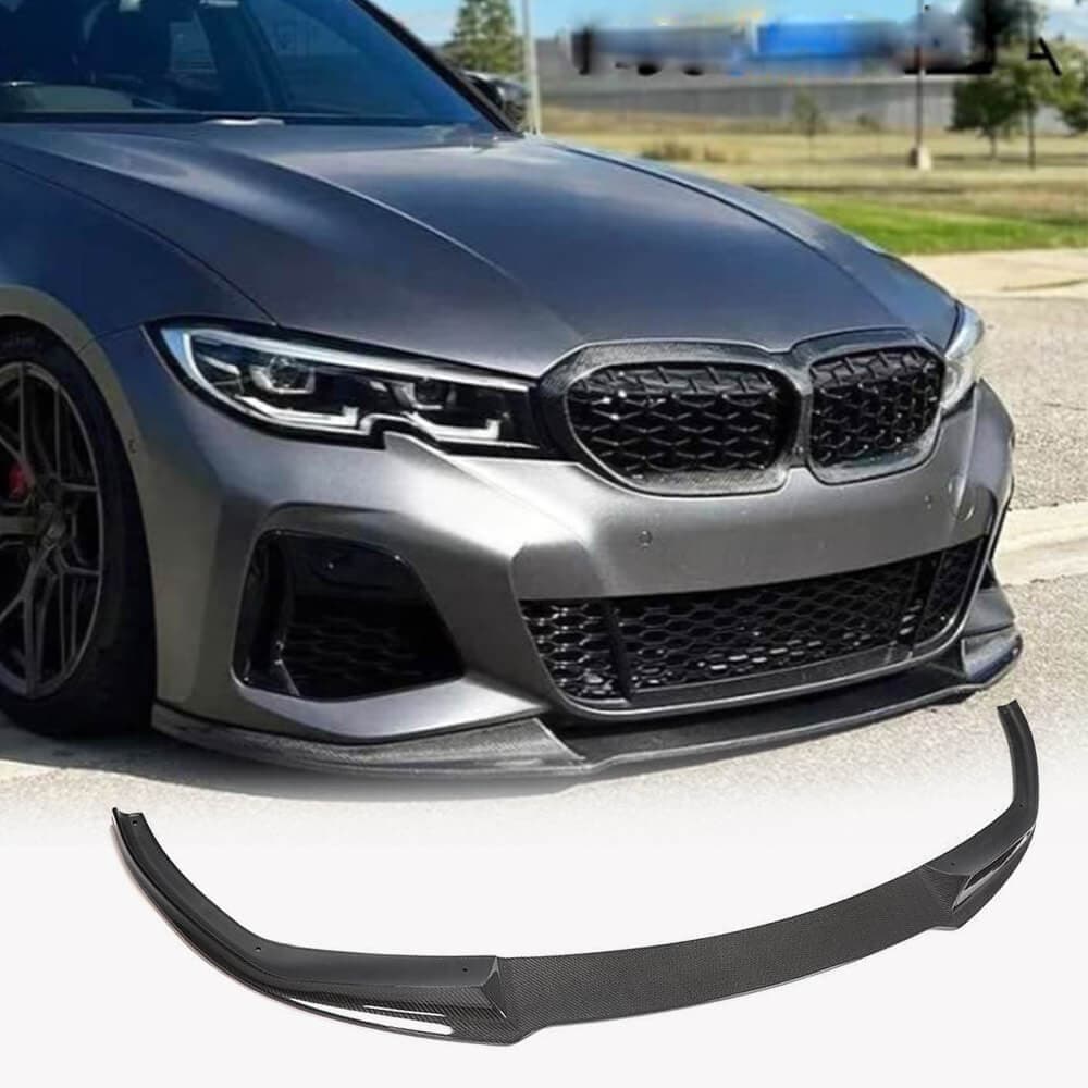 Накладка на передній бампер Lip V5 (для M-Sport 2018-2022, Карбон)
