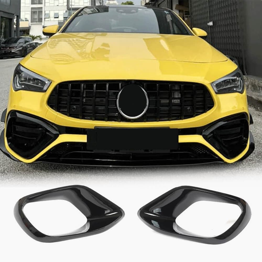 Накладки на передній бампер (для CLA45 AMG 2019-2022, ABS)