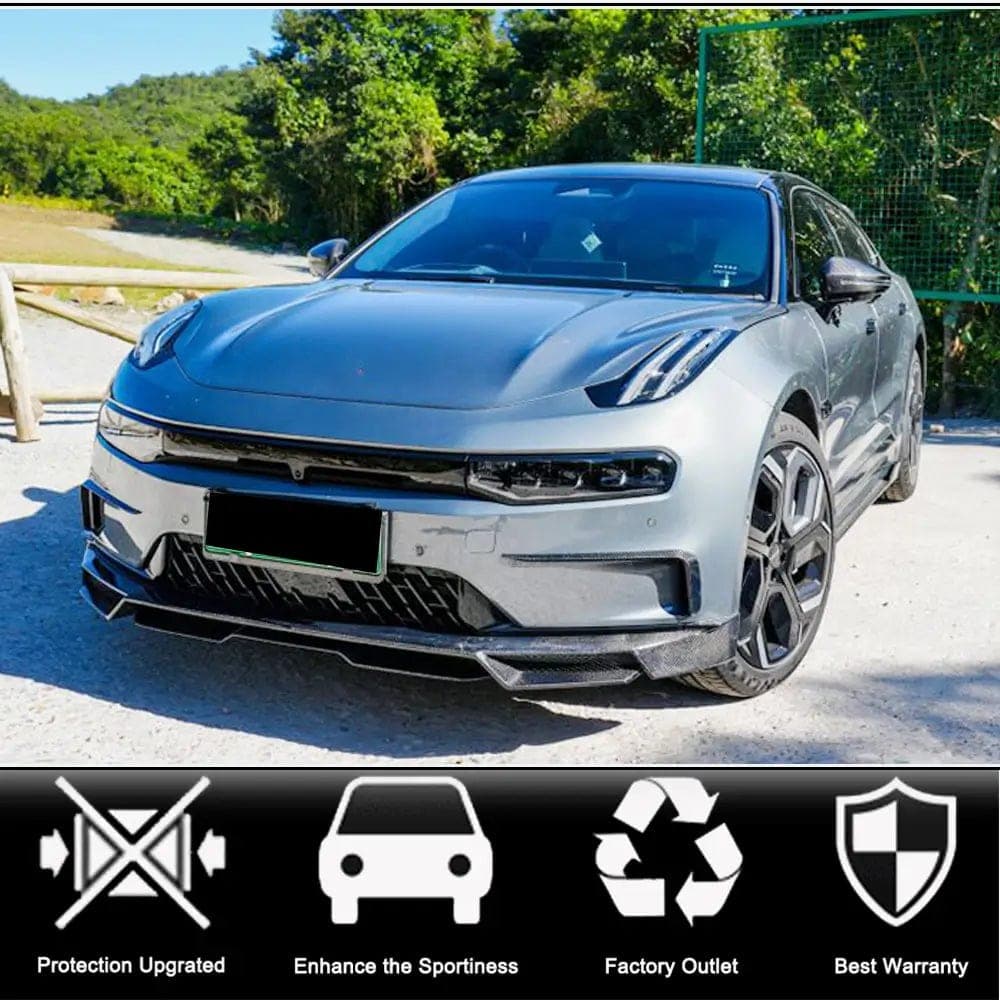 Накладка на передній бампер Lip (2021-2024, Карбон) 2