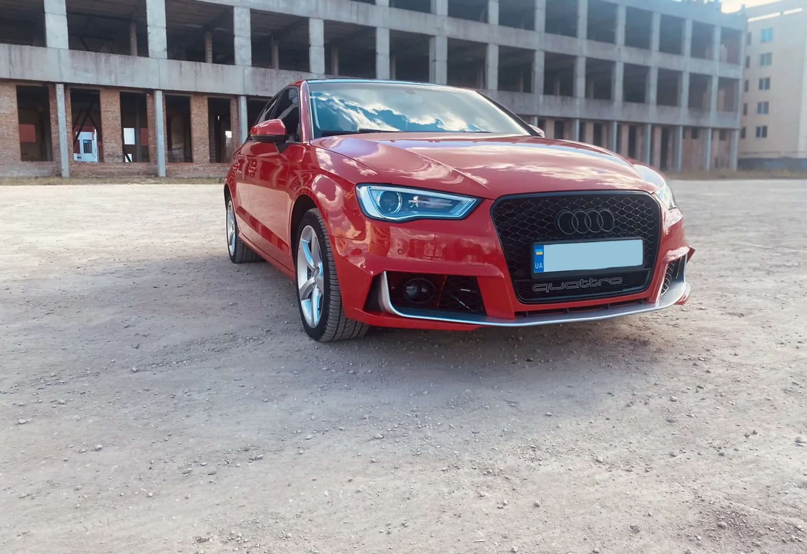 Передній бампер (в стилі RS3 під туманки) на Audi A3 8V 2012-2016 року 6