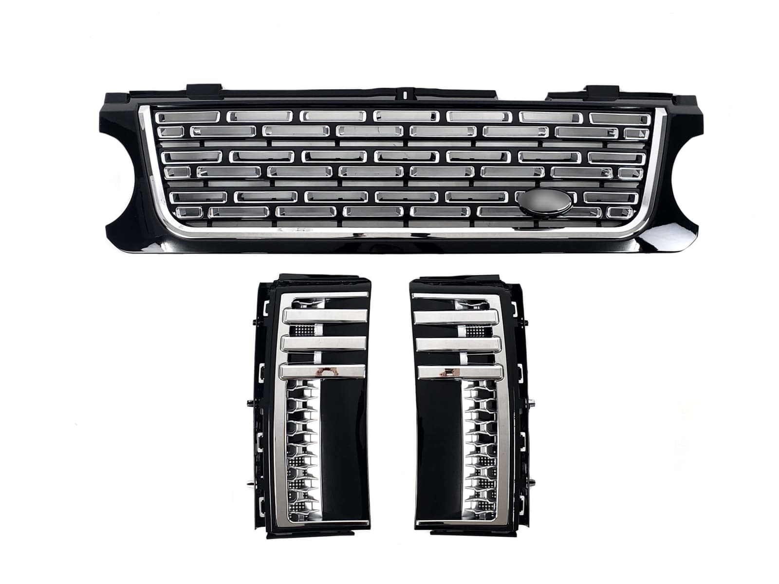 Решітка радіатора + жабра на Land Rover Range Rover Vogue L322 2005-2010 року