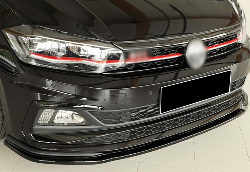Передня Lip накладка V-1 (для GTI, чорний глянець)