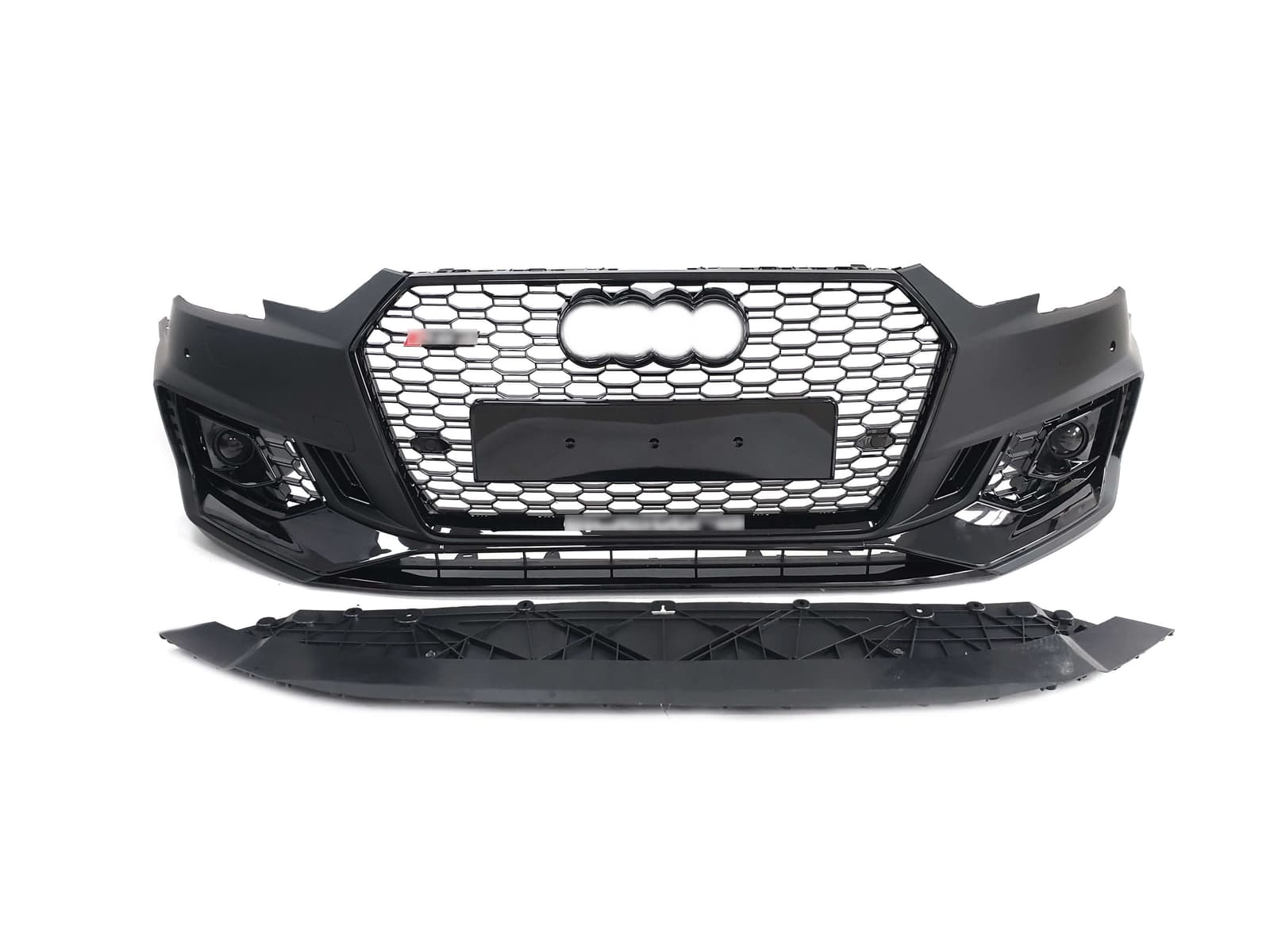 Передній бампер (в стилі RS4 під радари V3) на Audi A4 B9 2015-2019 року