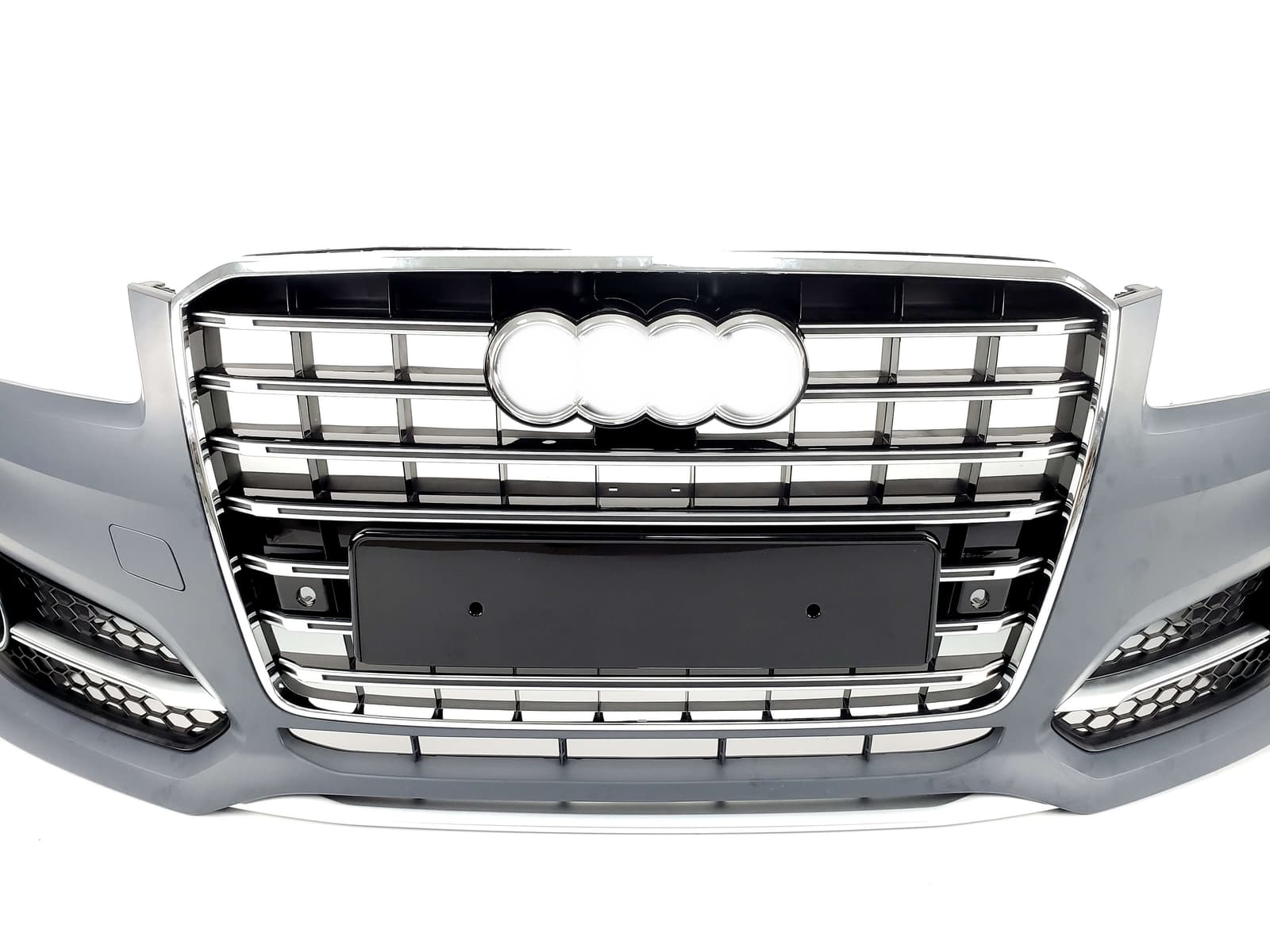 Передній бампер (в стилі S8) Chrome на Audi A8 D4 2014-2017 року 3