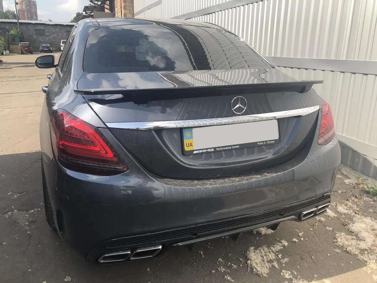 Спойлер Чорний глянець (седан) на Mercedes-Benz C-Class W205 2014-2018 року 6