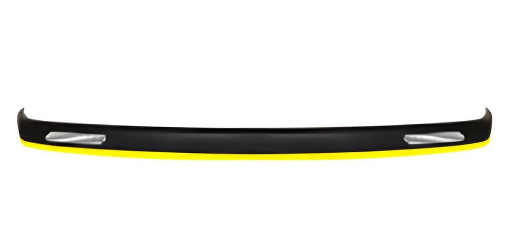 Універсальна передня Lip накладка Yellow V-1 (ABS, чорний глянець)