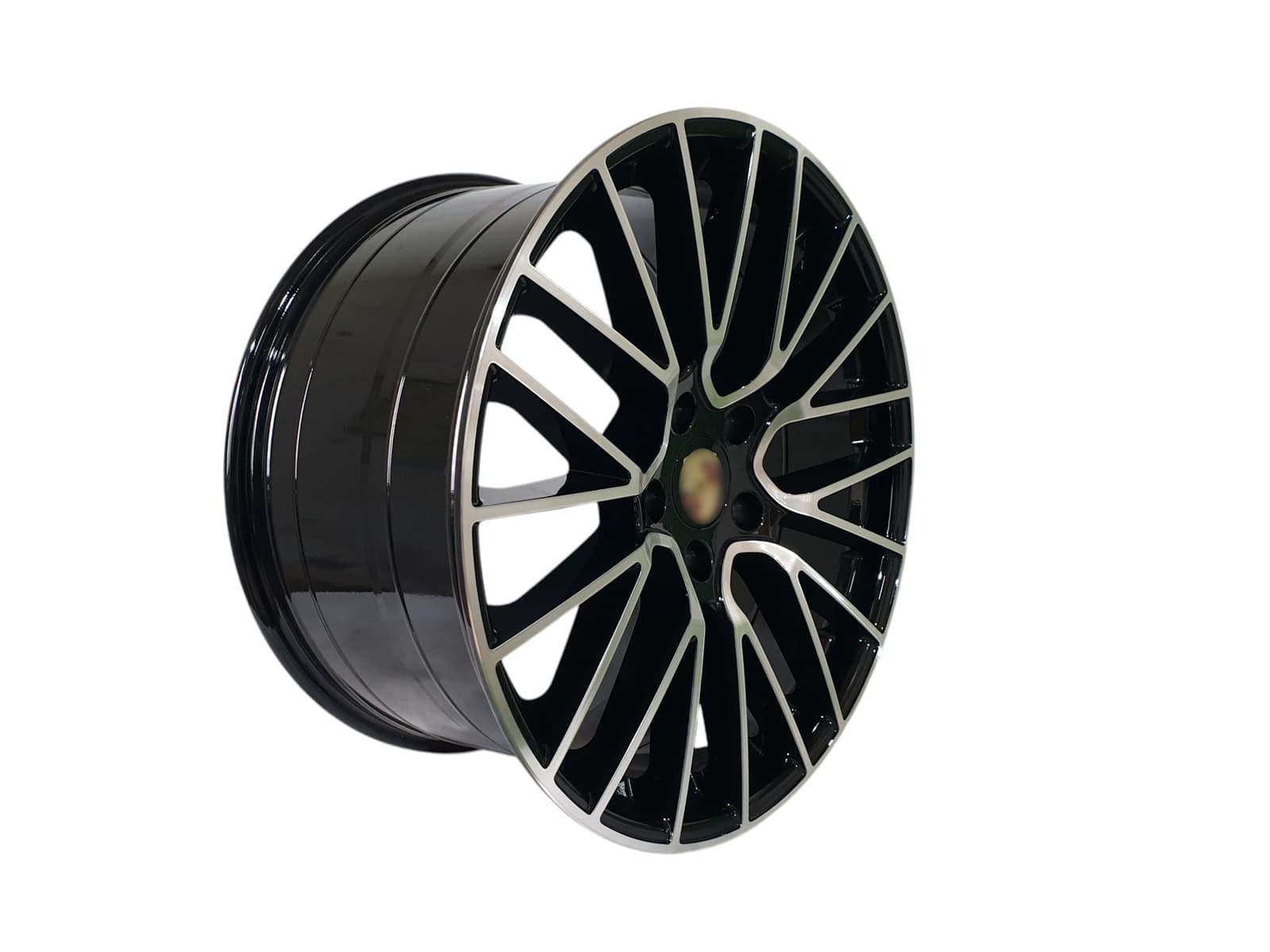 R20 Gloss Black + Chrome (різноширокі) Диски на Porsche Cayenne 958 2010-2014 року 2