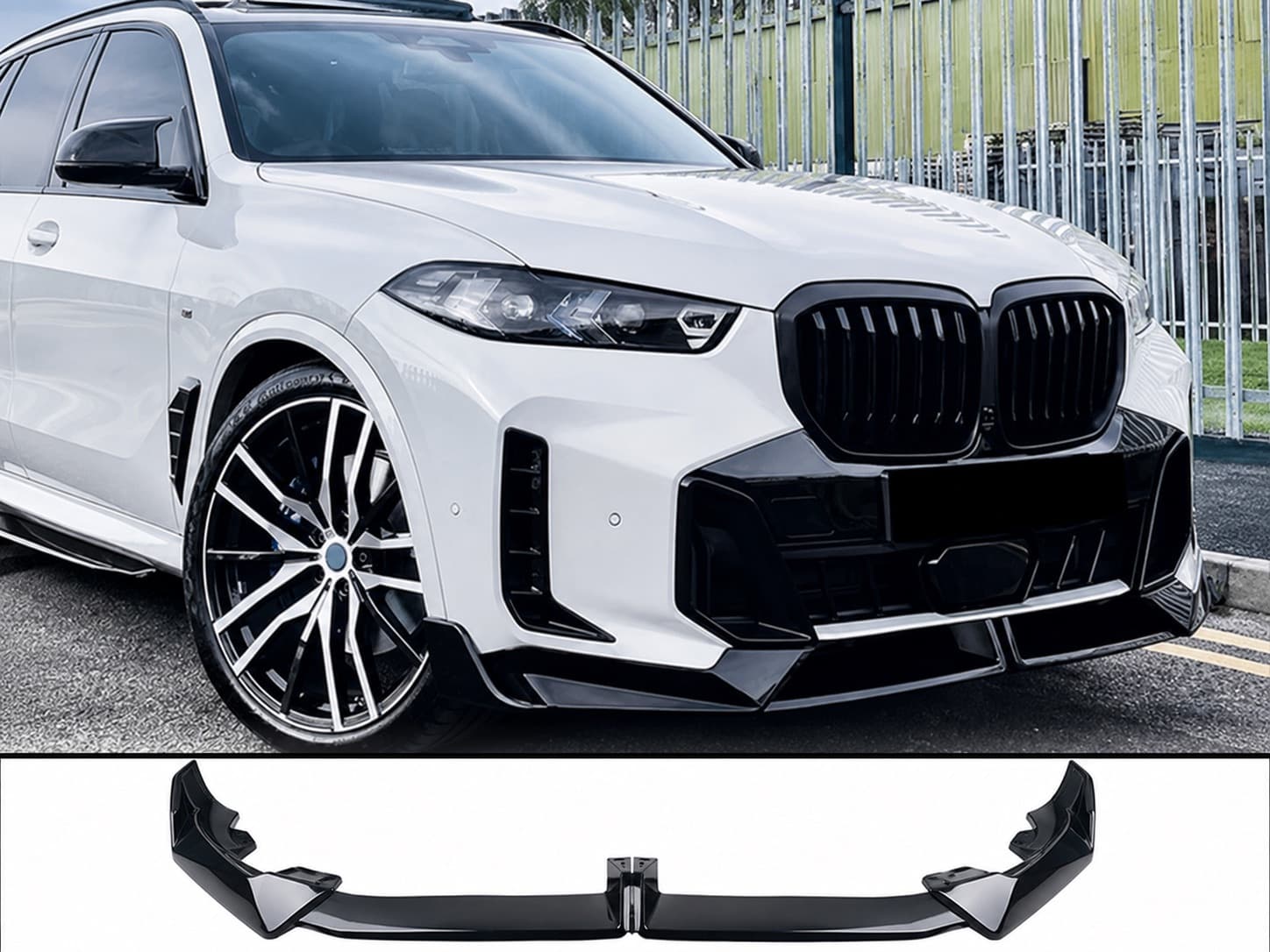 Передня Lip накладка Paradigm V-5 (для M-Sport 2023-, чорний глянець)