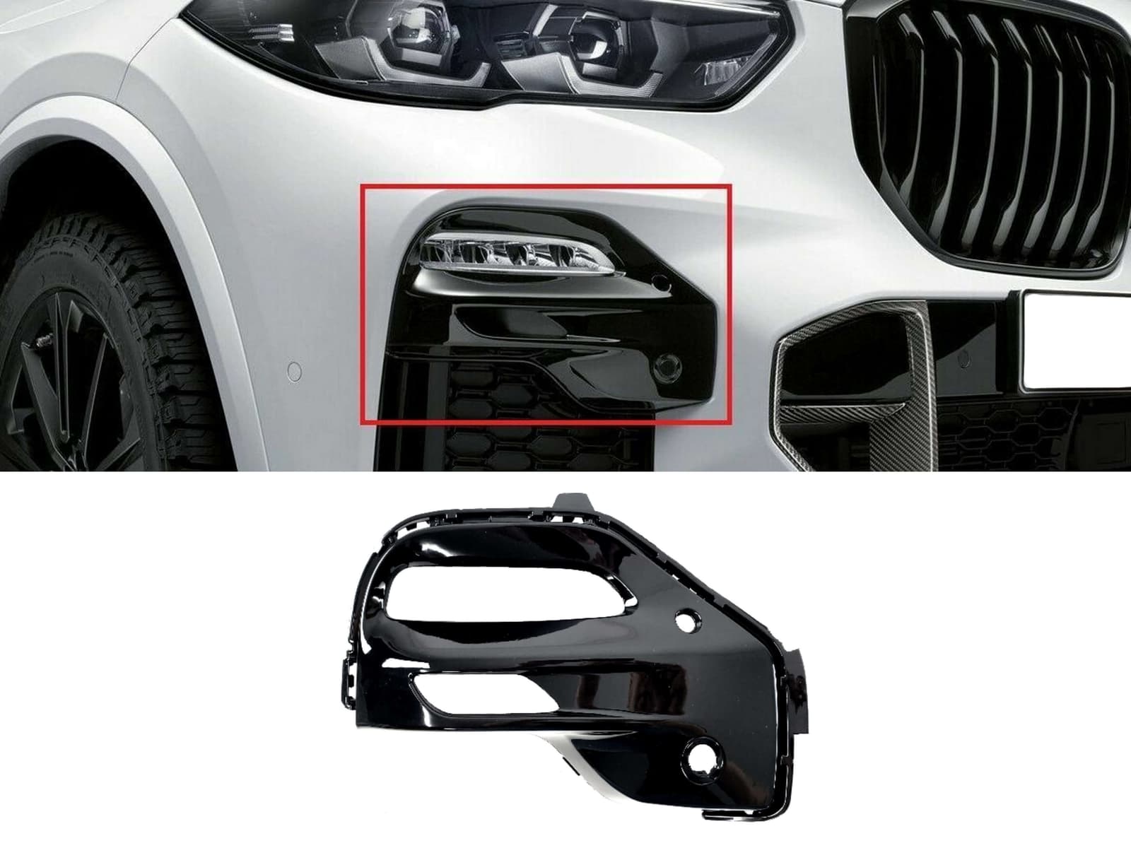 Решітки в бампер накладка RH на BMW X5 G05 2018-2022 року