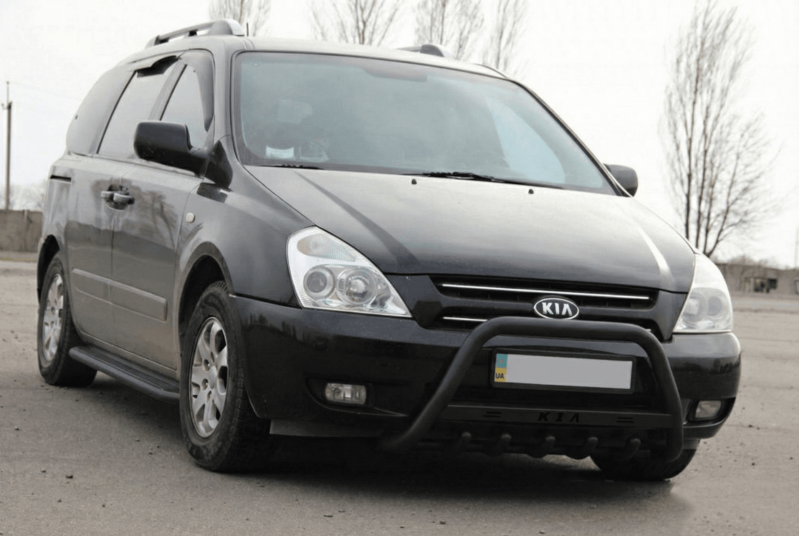 Кенгурятник WT004 Black (нерж) 2