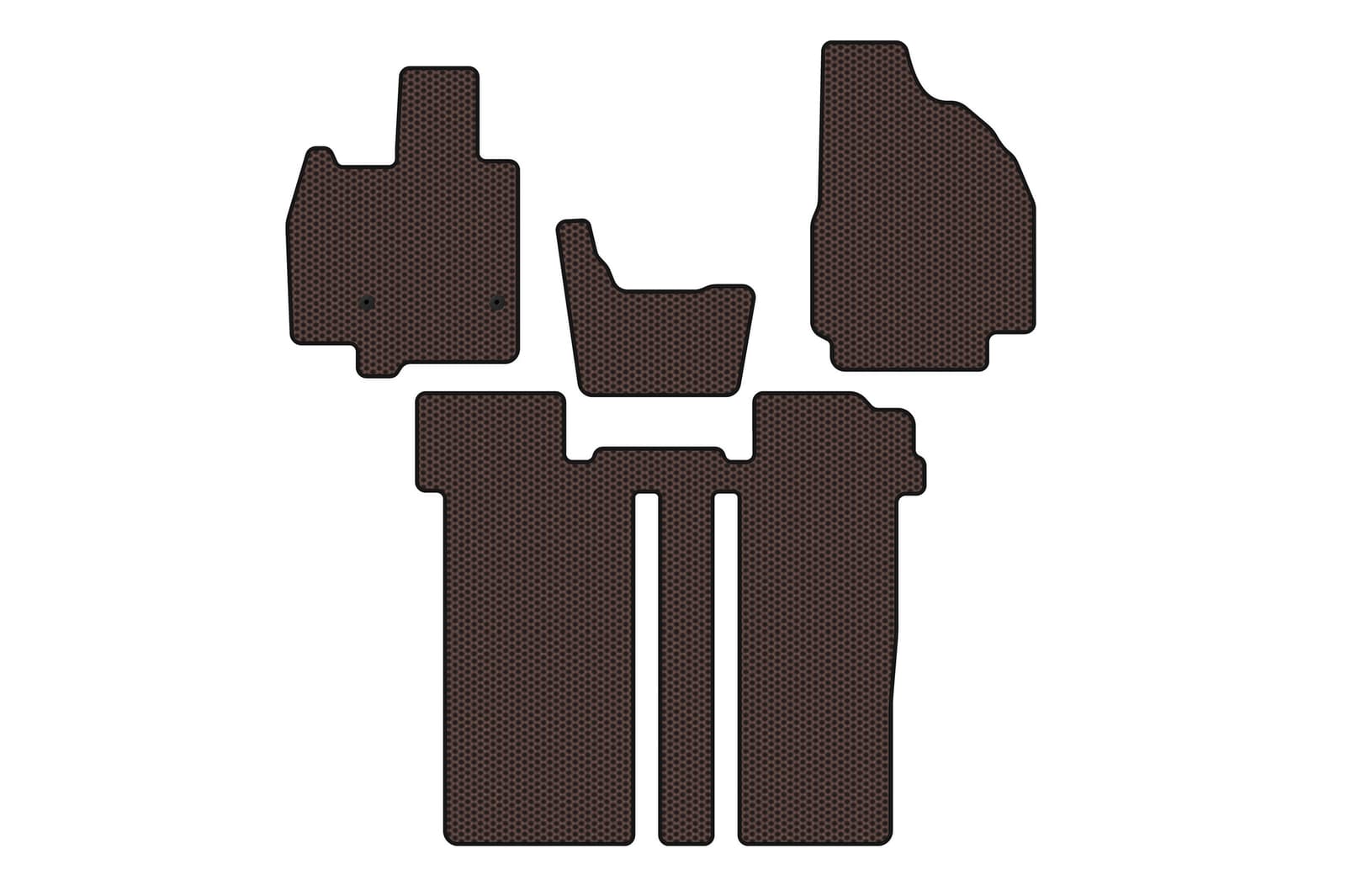 Гумові килимки Carsuit (2 ряди, 6-ти місний, коричневий)