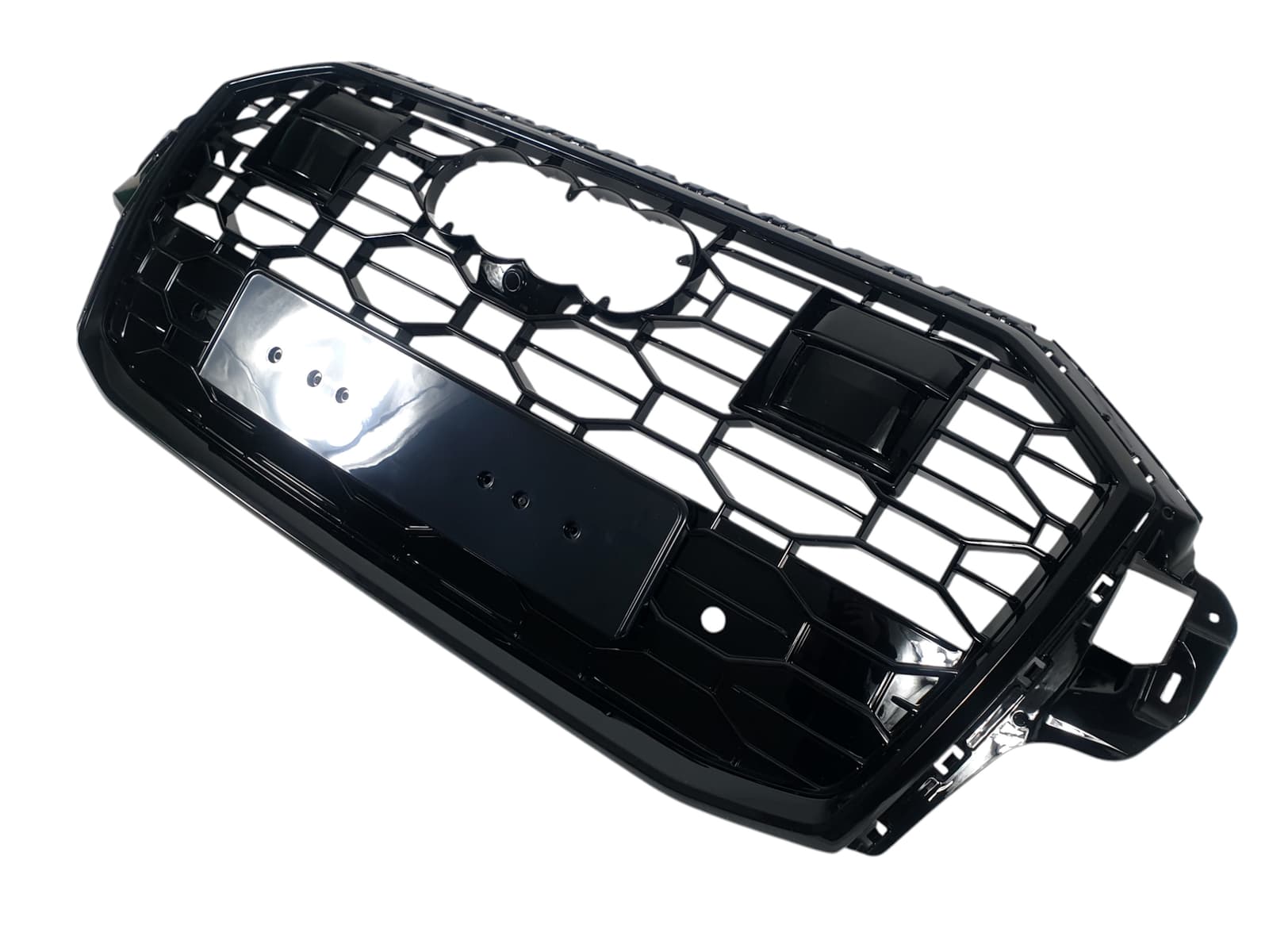 Решітка радіатора Full Black (стиль RS) під дистронік на Audi Q7 4M 2020-2022 року 3