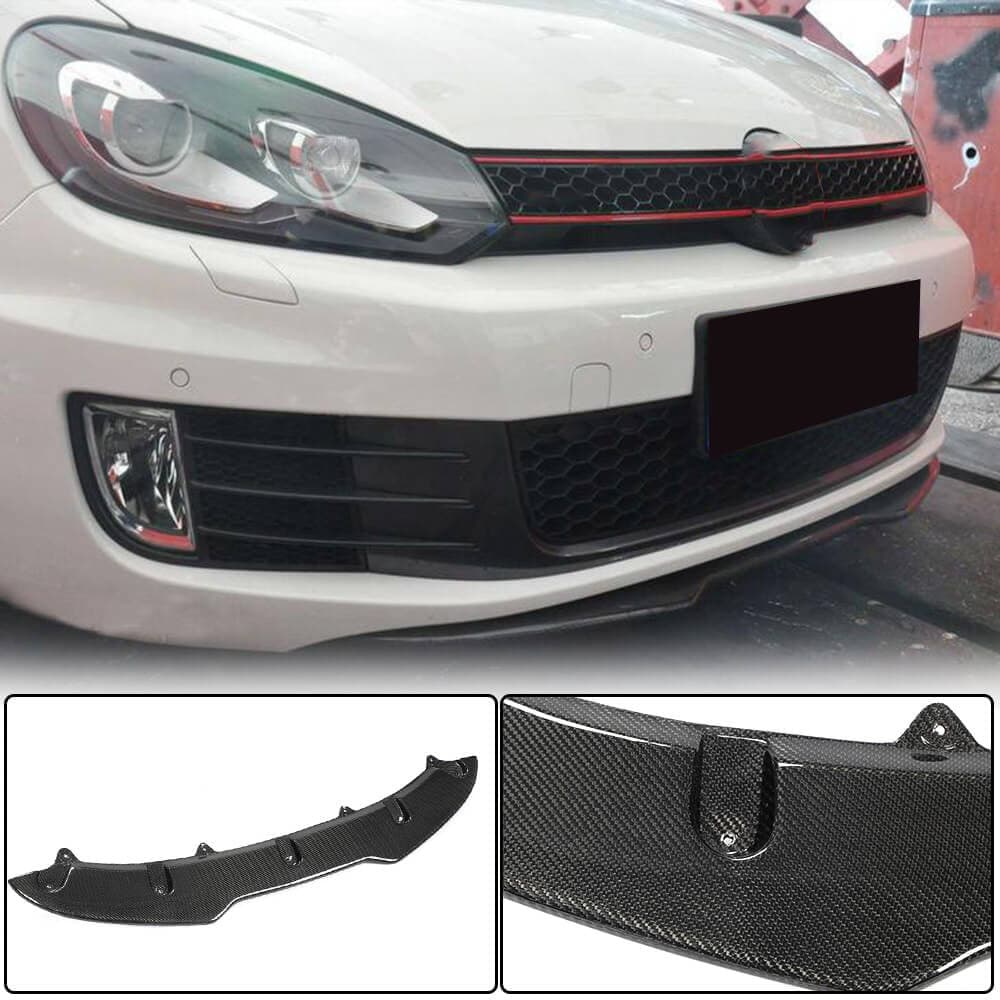 Накладка на передній бампер Lip V4 (для GTI HB 2010-2013, Карбон)
