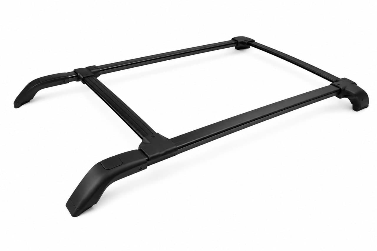 Рейлінги з перемичками чорні OEM V1 (Алюміній)