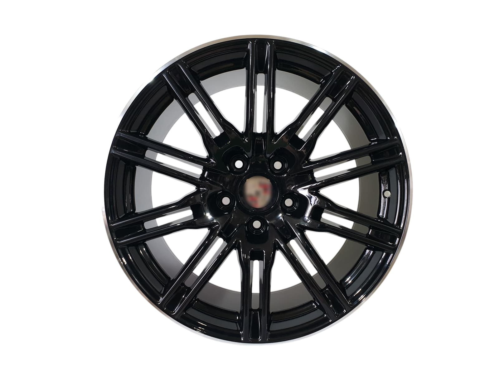 R20 Gloss Black + Chrome (одноширокі) Диски на Porsche Cayenne 958 2010-2014 року