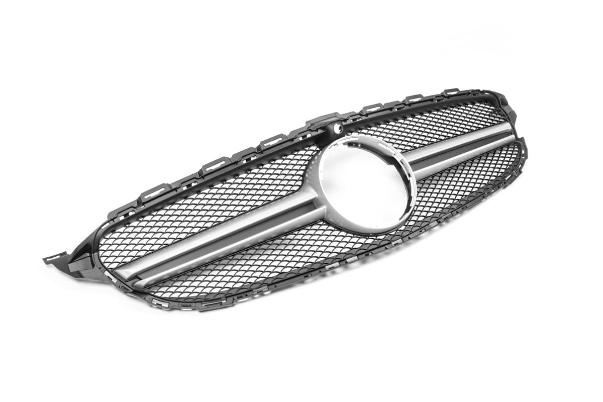 Передня решітка AMG Silver (для Avantgarde/AMG-Line/C43 AMG) 2014-2018, з камерою 5