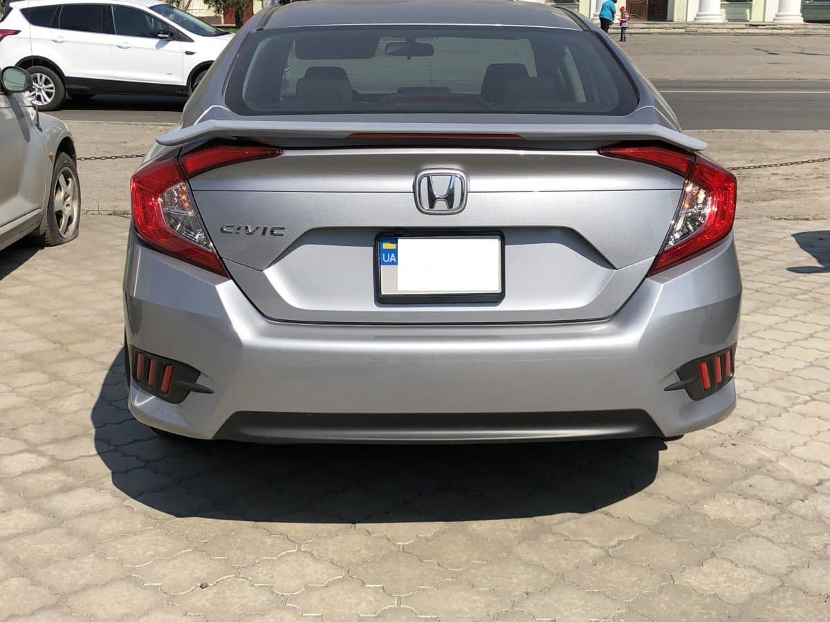 Спойлер багажника Honda Civic зі стоп сигналом 2016-ABS пластик під фарбування