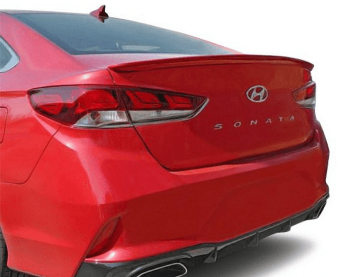 Спойлер ліп Hyundai Sonata LF рестайлінг 2018-2019 ABS пластик, коліір чорний глянець