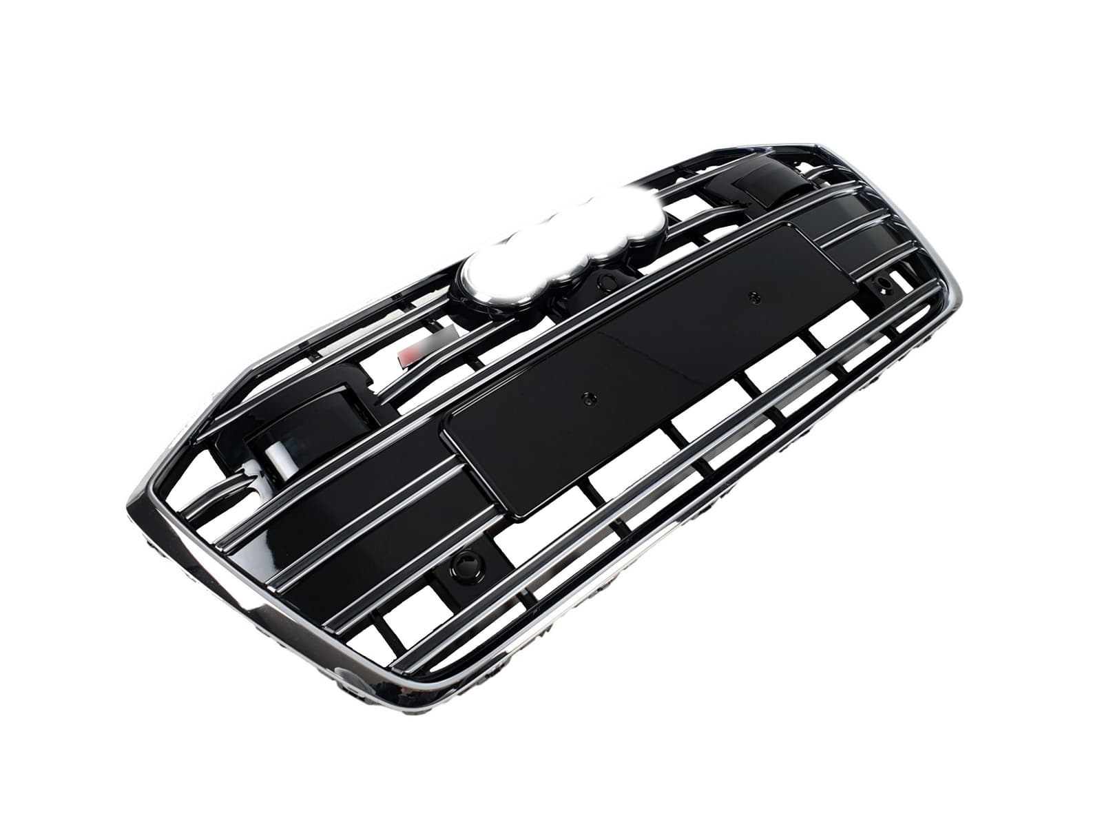 Решітка радіатора Chrome Black (в стилі S6 під камеру та радари) на Audi A6 C8 2018-2023 року 2