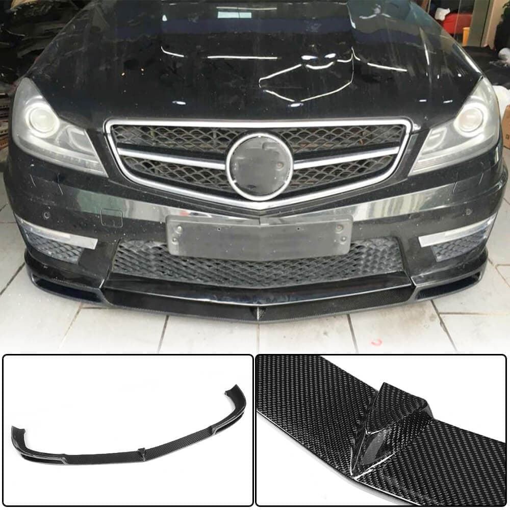 Накладка на передній бампер Lip V1 (для AMG 2012-2014, Карбон)