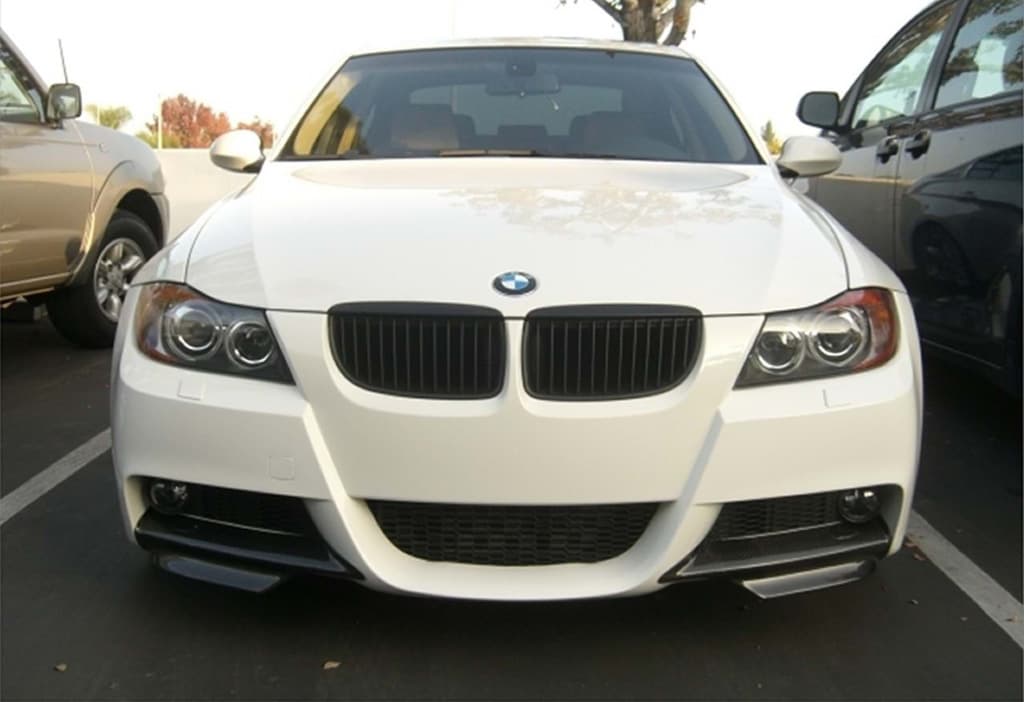 Передні Flap накладки (для E90 M-Sport 2005-2008, чорний глянець, 2 шт) 3