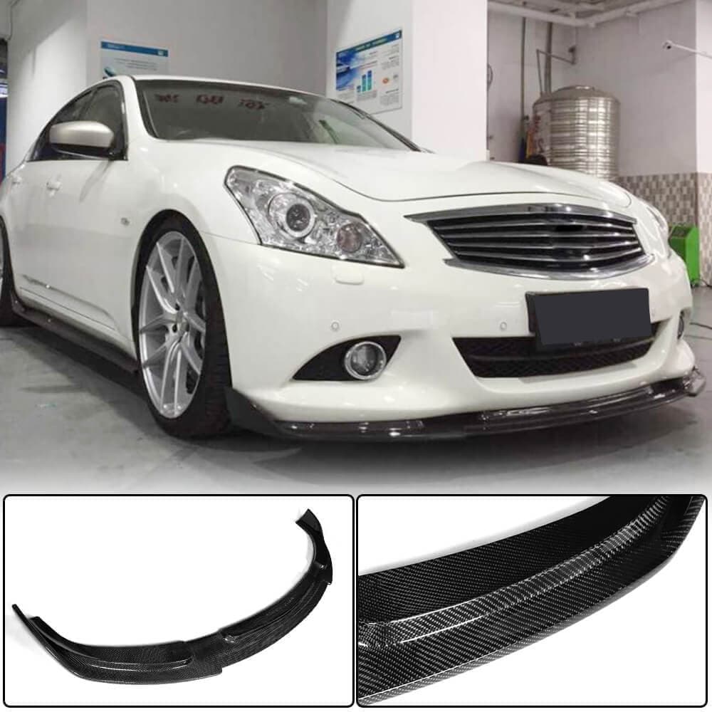 Накладка на передній бампер Lip (для G37 SD 2009-2013, Карбон)