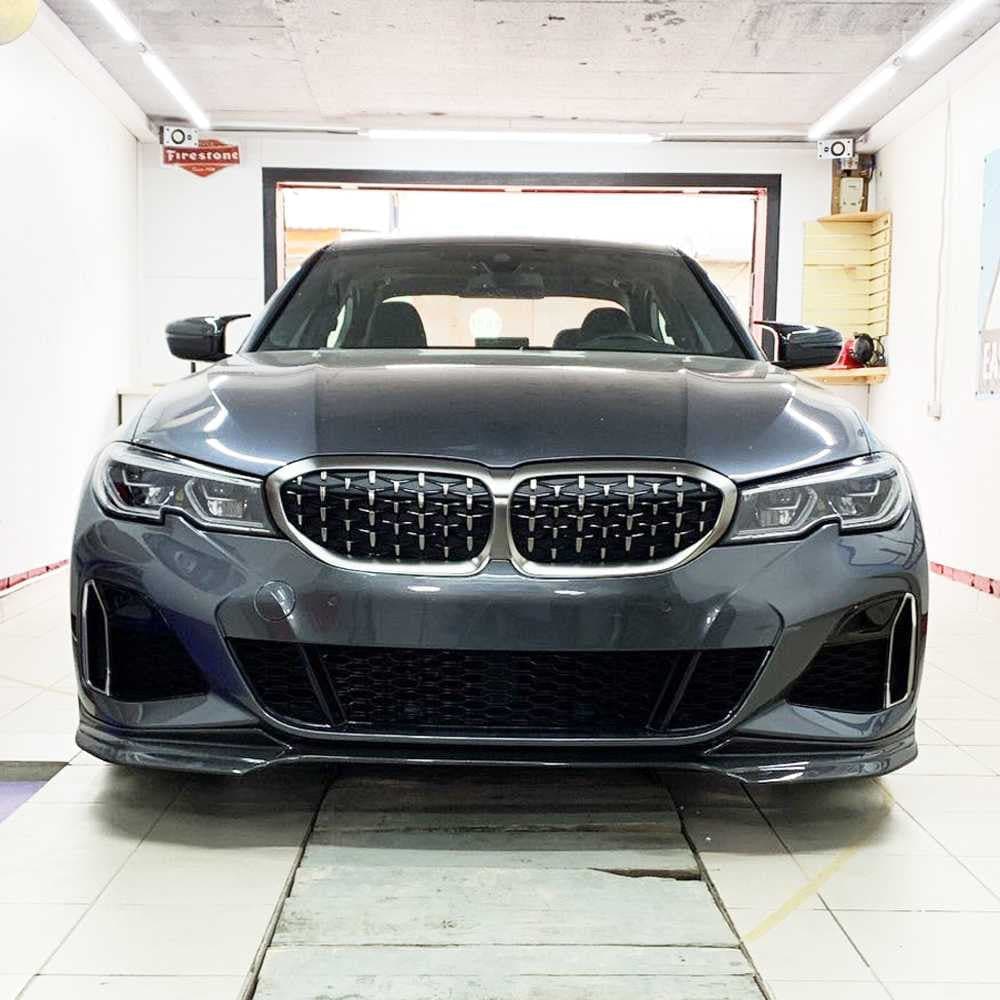 Накладка на передній бампер Lip V3 (для M-Sport 2018-2022, Карбон)