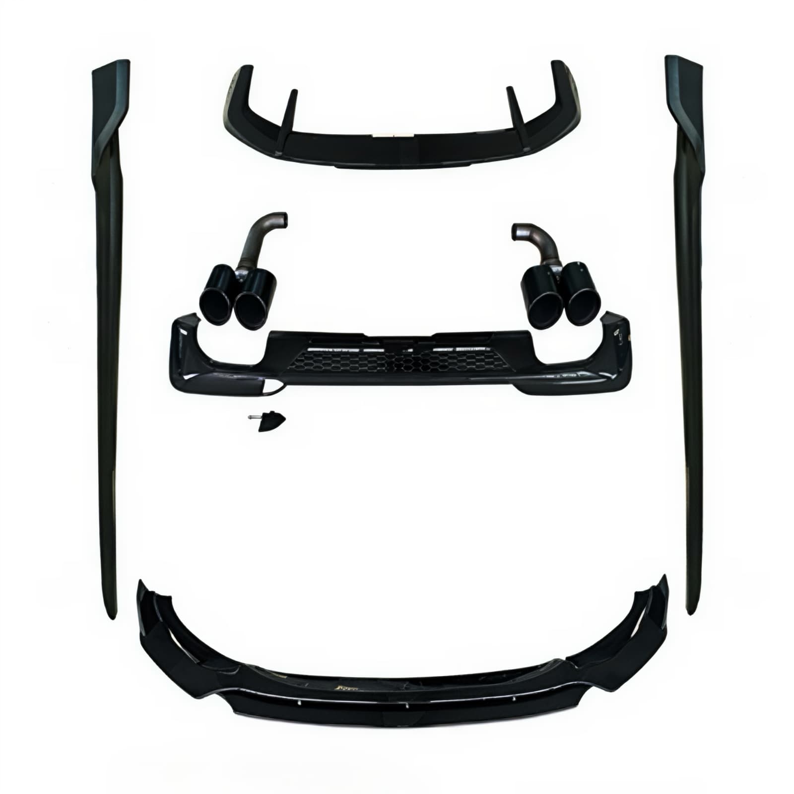 Комплект обвісу M-Performance (юбка, дифузор, леза, спойлер, труби) для BMW X3 G01 2018-2021, колір чорний глянець